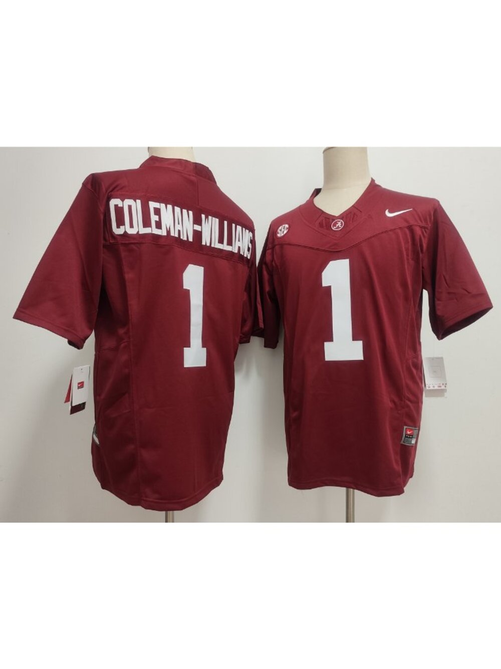Ryan Coleman-Williams Crimson Jersey Red Stitched Vapor